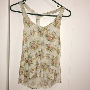 Flowery racer-back tank